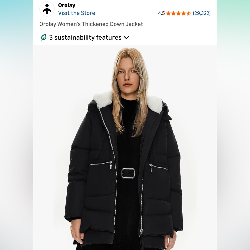 Orolay Women’s Thickened Down Jacket